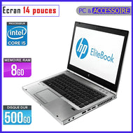 HP 8470p / Core i5 - RAM 8gb - 500gb HDD / Processeur 2,5 GHZ - Ecran 14 pouces