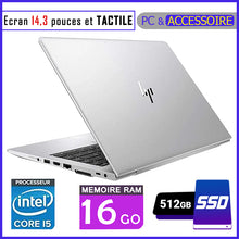 Charger l&#39;image dans la galerie, HP EliteBook 840 G5 - Ecran Tactile / Core i5 - RAM 16gb - 512gb SSD / Ecran 14,3 pouces - Clavier rétro-éclairé - 8ème Génération Processeur 1.8 GHZ (Dans Carton)
