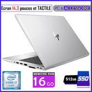 HP EliteBook 840 G5 - Ecran Tactile / Core i7 - RAM 16gb - 512gb SSD / Ecran 14,3 pouces - Clavier Rétro-éclairé - Processeur 2.2 GHZ - 8ème Génération (Dans Carton)