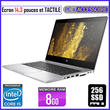 Charger l&#39;image dans la galerie, HP Elitebook 840 G5 - Ecran Tactile / Core i5 - RAM 8gb - 256gb SSD / Processeur 1,9 GHZ - Ecran 14,3 pouces / 7ème &amp; 8ème Générations
