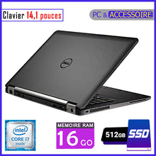 Charger l&#39;image dans la galerie, DELL E7470 - Core i7 - RAM 16gb - 512gb SSD / Processeur 2.7 GHZ - Ecran 14.1 pouces - Clavier Lumineux / 6ème Génération
