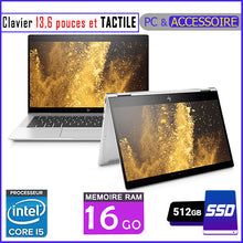 Charger l&#39;image dans la galerie, HP 1030 G3 - Ecran TACTILE / Core i5 - Ram 16gb - 512gb SSD / Ecran 13,6 pouces - Clavier rétro-éclairé - Processeur 1,8 GHZ - Pliable 360°
