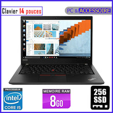 Charger l&#39;image dans la galerie, LENOVO THINKPAD T490s - Core i5 - RAM 8GB - 256gb SSD / Processeur 2.5 GHZ - Ecran 14 pouces
