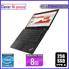 Charger l&#39;image dans la galerie, LENOVO THINKPAD T490s - Core i5 - RAM 8GB - 256gb SSD / Processeur 2.5 GHZ - Ecran 14 pouces
