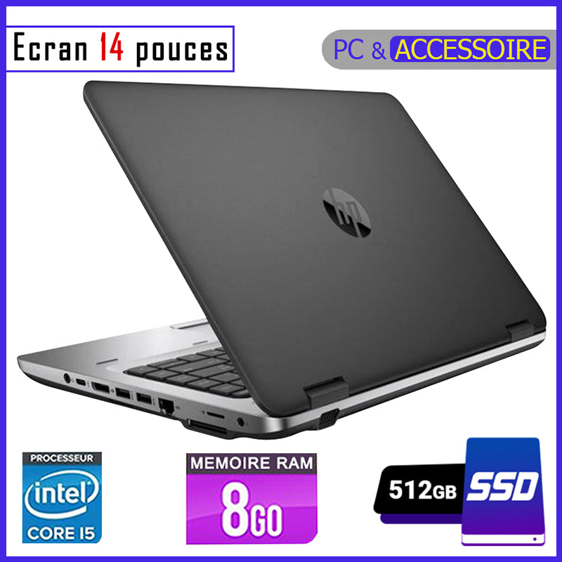 HP Probook 640 G1 - 512gb SSD - RAM 8gb - Core i5 / Ecran 14 pouces - Processeur 2,3 GHZ