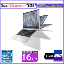 Charger l&#39;image dans la galerie, HP 1030 G3 - Ecran TACTILE / Core i5 - Ram 16gb - 512gb SSD / Ecran 13,6 pouces - Clavier rétro-éclairé - Processeur 1,8 GHZ - Pliable 360°
