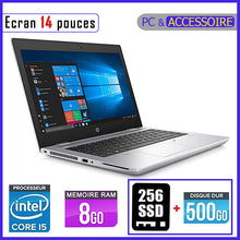 Charger l&#39;image dans la galerie, HP Probook 640 G4 - Core i5 - Ram 8gb avec deux (02) disques dur (256gb SSD et 500gb HDD) / Ecran 14 pouces - Processeur 2,7 GHZ - 7ème Génération
