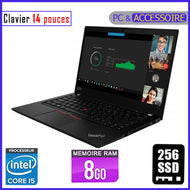 LENOVO THINKPAD T490s - Core i5 - RAM 8GB - 256gb SSD / Processeur 2.5 GHZ - Ecran 14 pouces