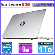 HP 840 G3 - Ecran Tactile / 1 Terra - Core i5 - Ram 8gb / Ecran 14 pouces - Clavier rétro-éclairé - Processeur 2,5 GHZ