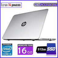 HP 840 G3 - Core i5 - Ram 16gb - 512 SSD / Ecran 14 pouces - Clavier Lumineux - Processeur 2,5/2,6 GHZ - Capable de prendre Deux(02) Disque Dur