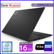 Charger l&#39;image dans la galerie, LENOVO T480s - Core i7 - RAM 16GB - 512gb SSD / Processeur 2.5 GHZ - Ecran 14 pouces - Clavier Lumineux (Dans Carton)
