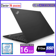 Charger l&#39;image dans la galerie, LENOVO T480s - Core i7 - RAM 16GB - 512gb SSD / Processeur 2.5 GHZ - Ecran 14 pouces - Clavier Lumineux (Dans Carton)
