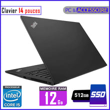 Charger l&#39;image dans la galerie, LENOVO T460s - Core i5 - RAM 12GB - 512gb SSD / Processeur 2.5 GHZ - Ecran 14 pouces - Clavier Lumineux (Dans Carton)
