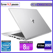 Charger l&#39;image dans la galerie, HP Elitebook 840 G5 - Core i5 - RAM 8gb - 512gb SSD / Processeur 1,9 GHZ - Ecran 14,3 pouces / Clavier Lumineux - 8ème Génération
