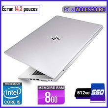 Charger l&#39;image dans la galerie, HP Elitebook 840 G5 - Core i5 - RAM 8gb - 512gb SSD / Processeur 1,9 GHZ - Ecran 14,3 pouces / Clavier Lumineux - 8ème Génération
