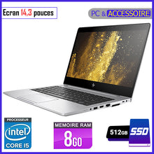 Charger l&#39;image dans la galerie, HP Elitebook 840 G5 - Core i5 - RAM 8gb - 512gb SSD / Processeur 1,9 GHZ - Ecran 14,3 pouces / Clavier Lumineux - 8ème Génération
