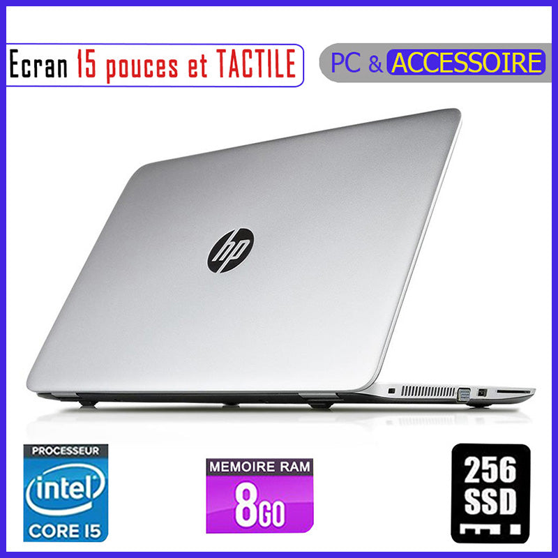 HP Elitebook 850 G3 - Écran Tactile / Core i5 - Ram 8gb - 256gb SSD /  Processeur 2.4 GHZ - Ecran 15 pouces - Clavier Lumineux