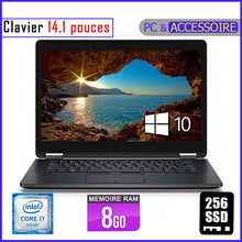 Charger l&#39;image dans la galerie, DELL E7470 - Core i7 - RAM 8gb - 256gb SSD / Processeur 2.7 GHZ - Ecran 14.1 pouces - Clavier Lumineux / 6ème Génération
