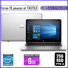 Charger l&#39;image dans la galerie, HP Elitebook 850 G3 - Écran Tactile / Core i5 - Ram 8gb - 256gb SSD /  Processeur 2.4 GHZ - Ecran 15 pouces - Clavier Lumineux
